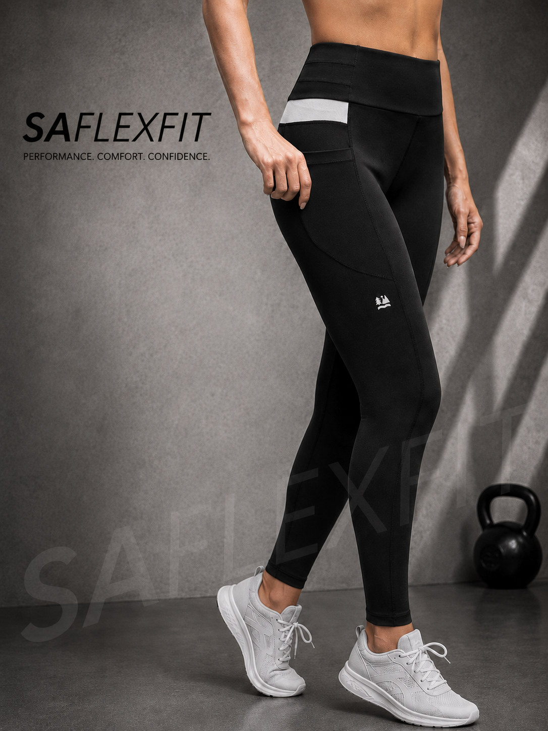 Black High-Waist Outdoor Fitness Leggings